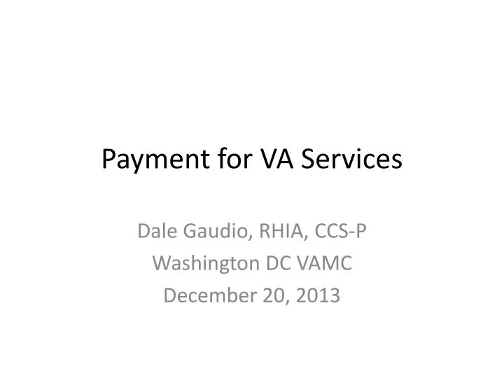 payment for va services