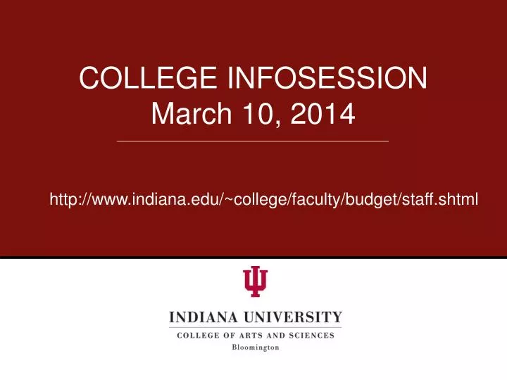 college infosession march 10 2014