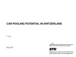 CAR-POOLING POTENTIAL IN SWITZERLAND
