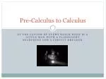 Pre-Calculus to Calculus - slide 1