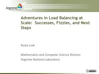 Adventures in Load Balancing at Scale: Successes, Fizzles, and Next Steps