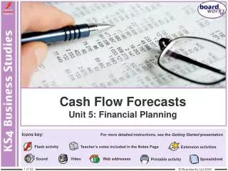 Cash Flow Forecasts Unit 5: Financial Planning
