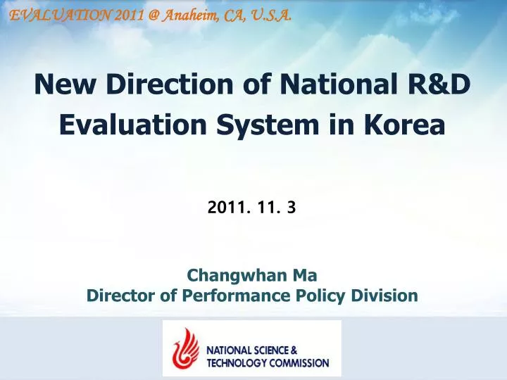 new direction of national r d evaluation system in korea