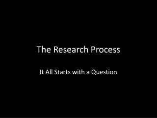 the research process