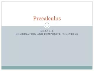 Precalculus