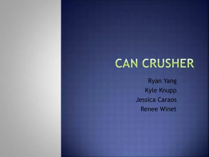 can crusher