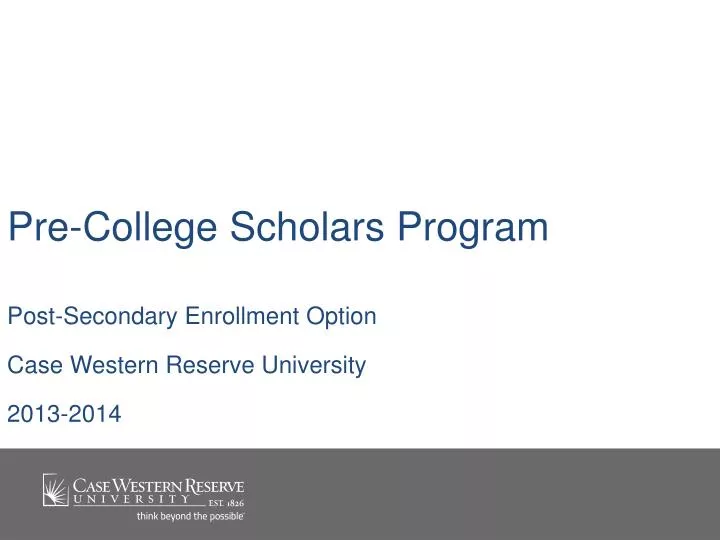 pre college scholars program