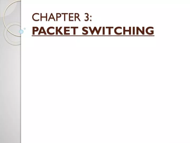 chapter 3 packet switching