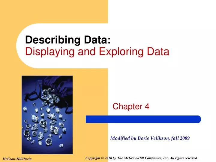 describing data displaying and exploring data