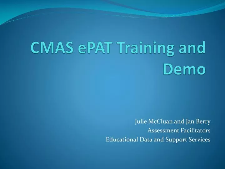 cmas epat training and demo