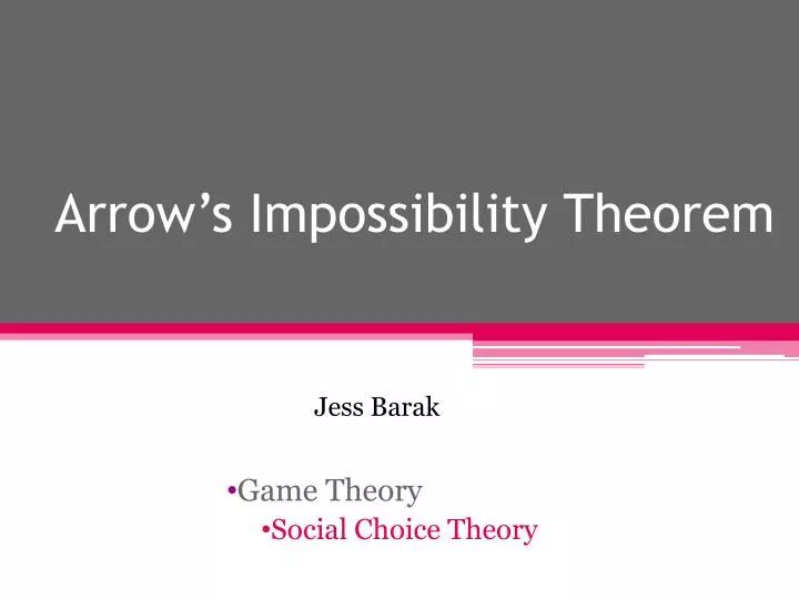 arrow s impossibility theorem