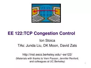 EE 122 :TCP Congestion Control