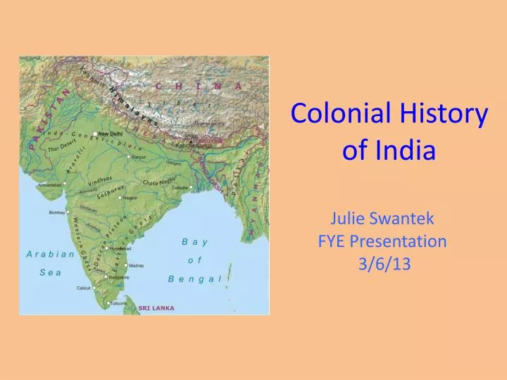 colonial history of india
