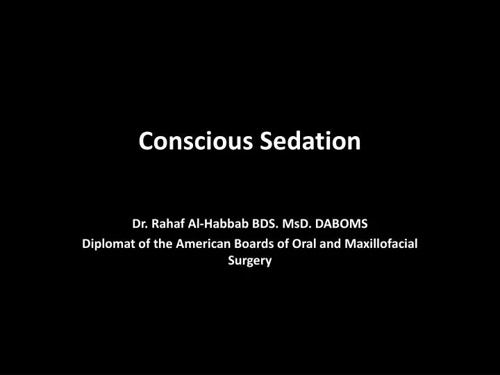 conscious sedation