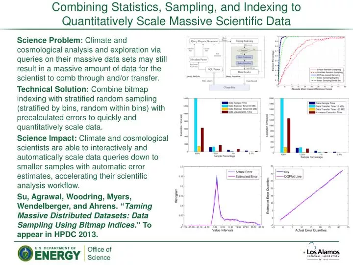 combining statistics sampling and indexing to quantitatively scale massive scientific data
