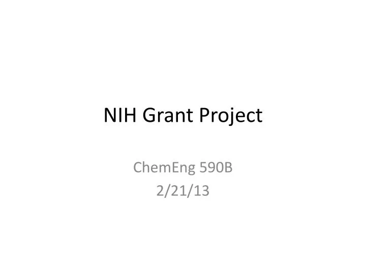 nih grant project