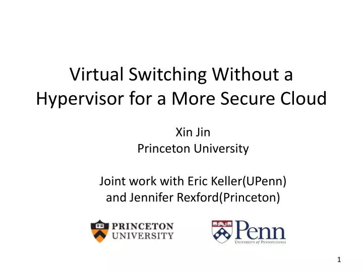 virtual switching without a hypervisor for a more secure cloud