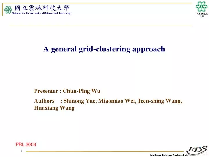 a general grid clustering approach