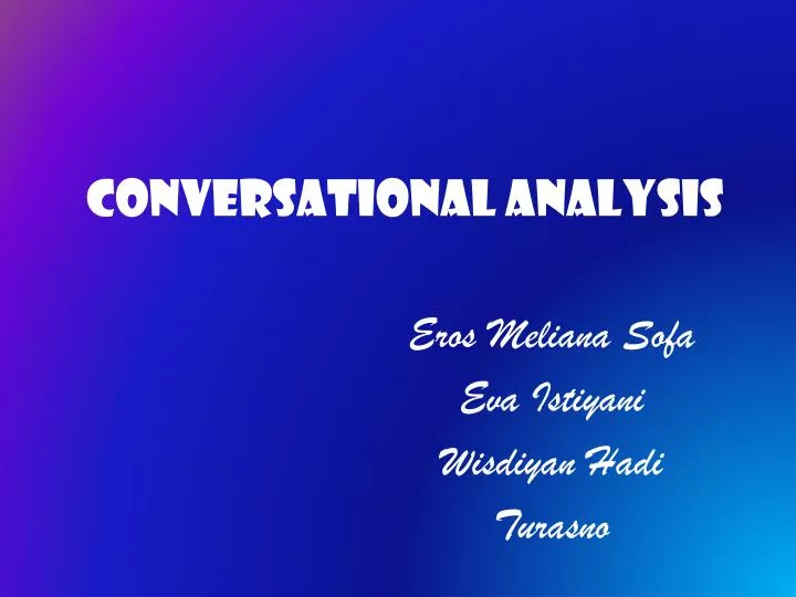 conversational analysis