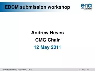 EDCM submission workshop