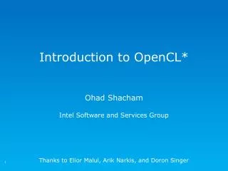 Evolution of OpenCL *