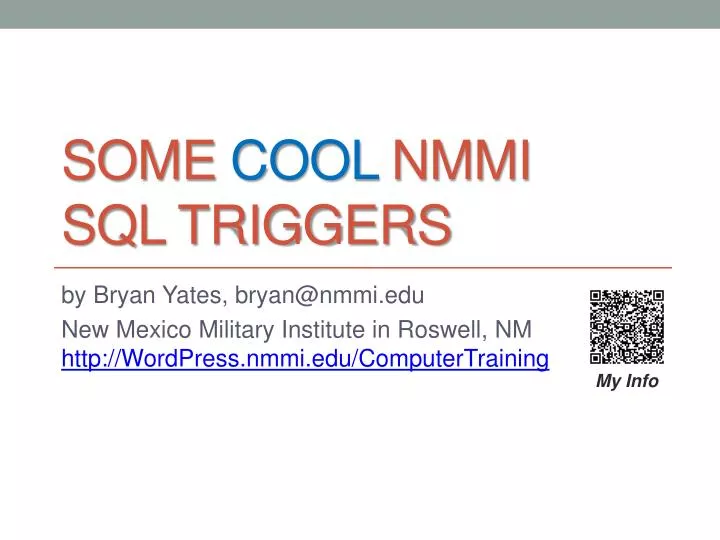 some cool nmmi sql triggers
