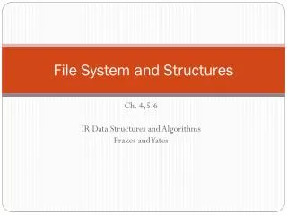 File System and Structures