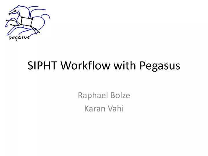 sipht workflow with p egasus