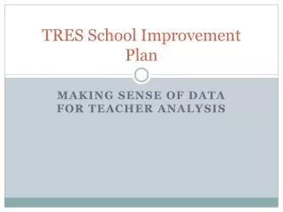 TRES School Improvement Plan