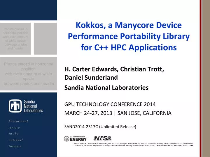 kokkos a manycore device performance portability library for c hpc applications