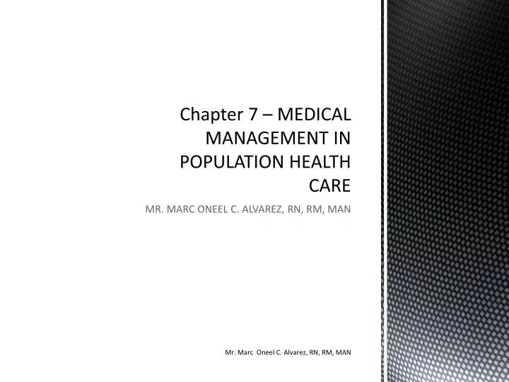 chapter 7 medical management in population health care