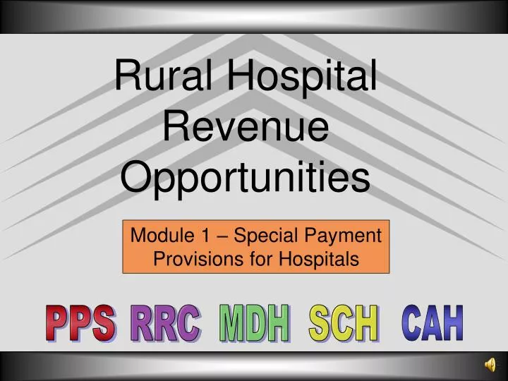rural hospital revenue opportunities