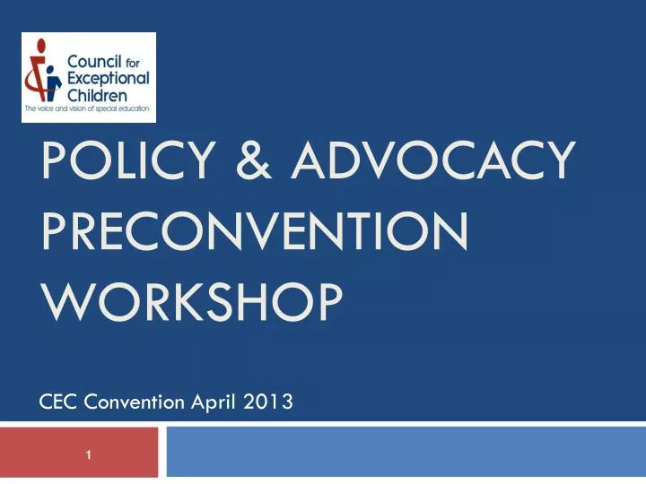 policy advocacy preconvention workshop