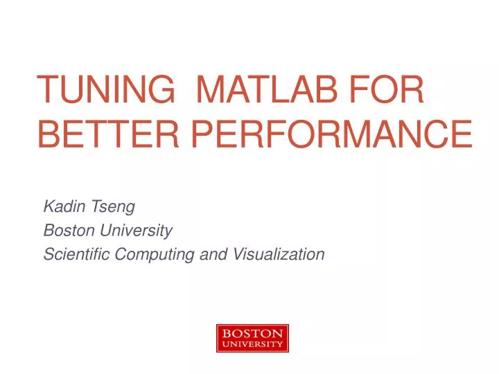 tuning matlab for better performance