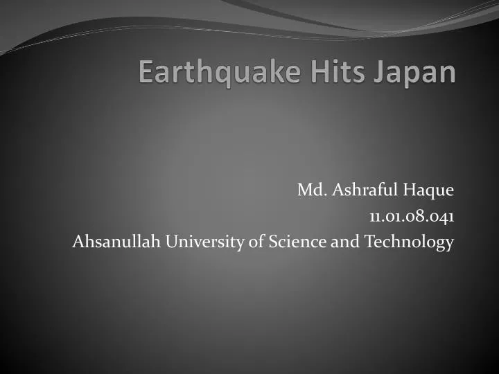 earthquake hits japan