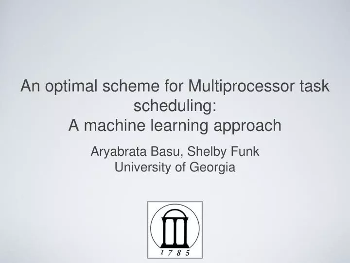an optimal scheme for multiprocessor task scheduling a machine learning approach