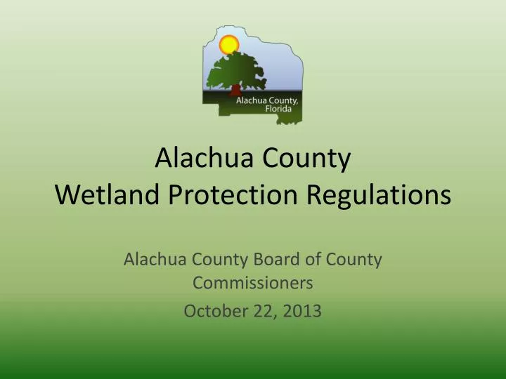 alachua county wetland protection regulations