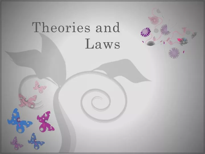 theories and laws