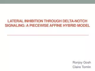 Lateral Inhibition through Delta-Notch Signaling: A Piecewise Affine Hybrid Model