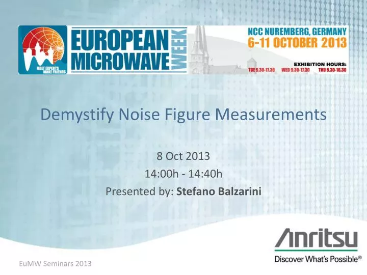demystify noise figure measurements