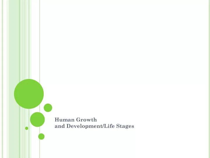 human growth and development life stages