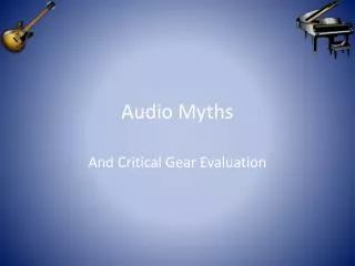 Audio Myths