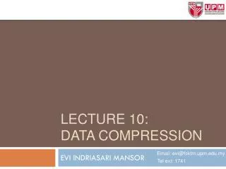 Lecture 10: data compression