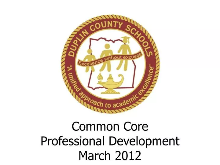 common core professional development march 2012