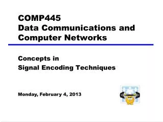 COMP445 Data Communications and Computer Networks