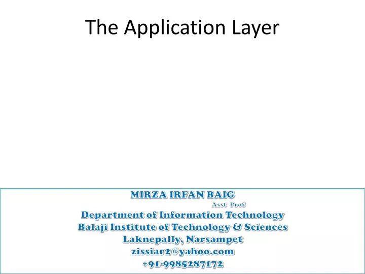 the application layer