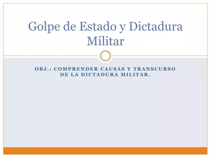 golpe de estado y dictadura militar