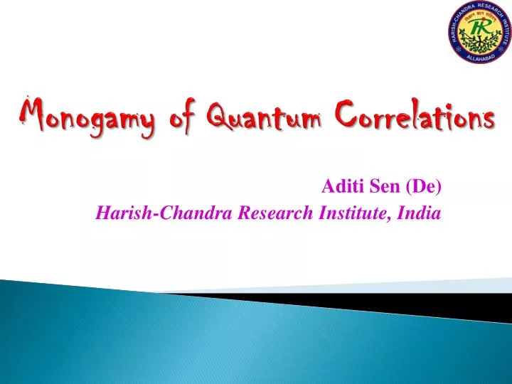 monogamy of quantum correlations