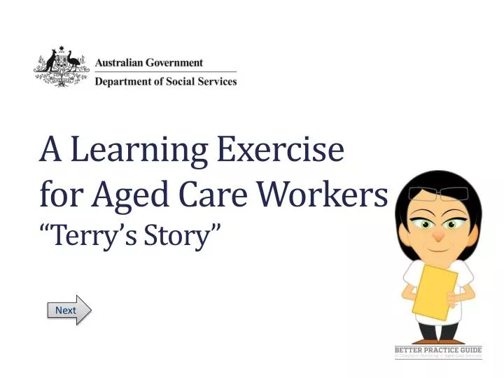 a learning exercise for aged care workers terry s story