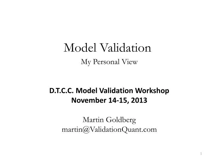model validation